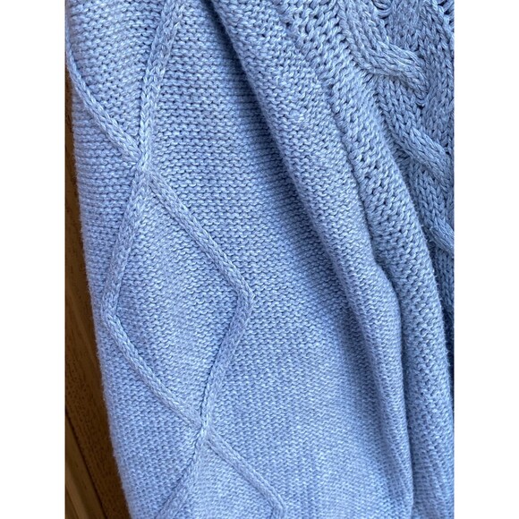 Michael Kors grey cotton blend cable knit sweater zipper accent size Large L - Picture 4 of 7